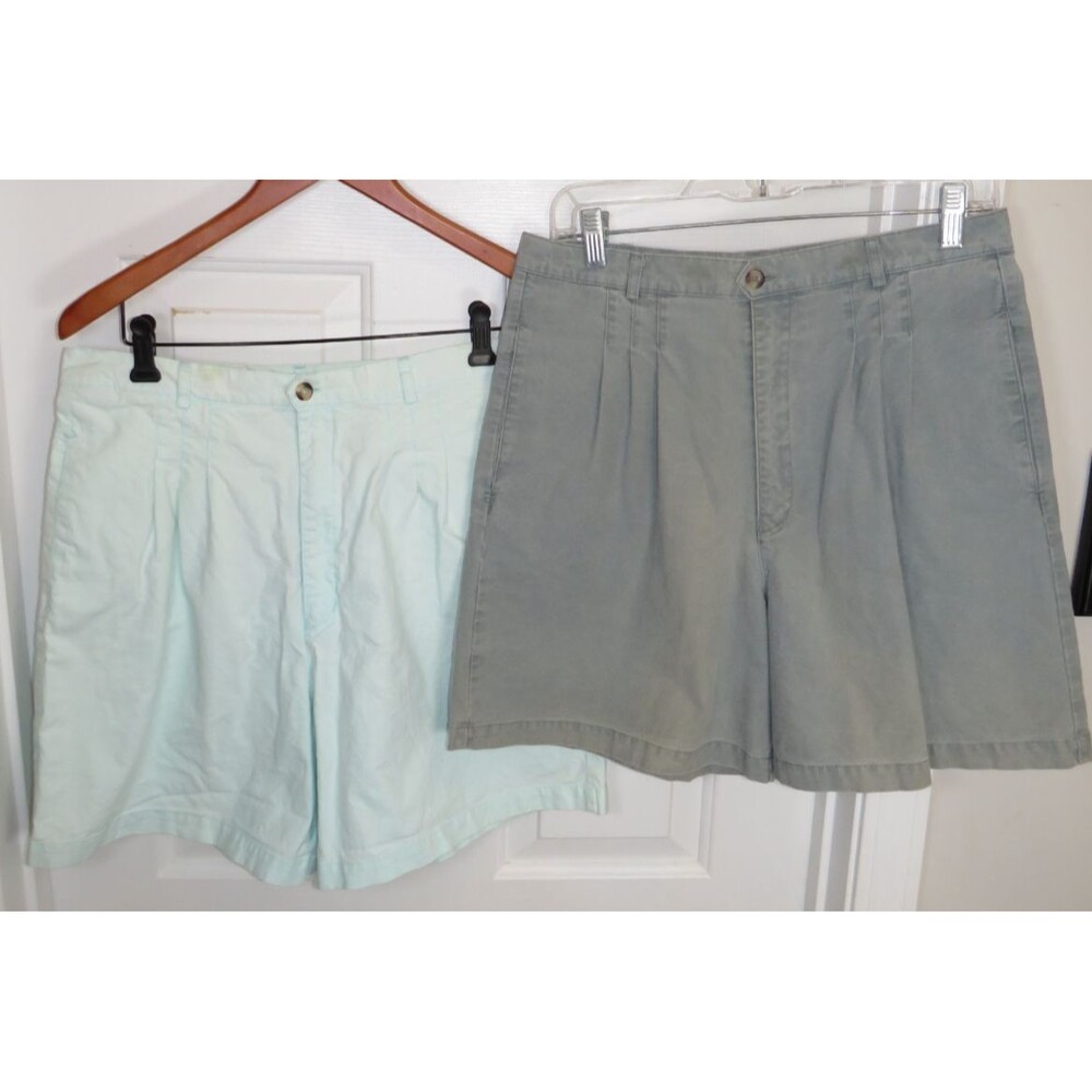Lot of 2 Vintage Patagonia Pleated Twill Shorts High Rise Tag Size 14 *Read